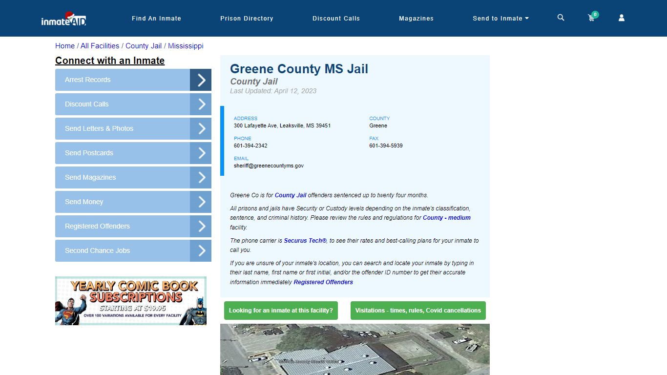 Greene County MS Jail - Inmate Locator - Leaksville, MS